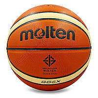 Мяч баскетбольный MOLTEN BGG6X №6 PU оранжевый-бежевый sl