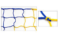 Сетка гашения для мини-футбольных и гандбольных ворот Zelart Элит SO-5283 2,1x3,0м 2шт синий-желтый sl