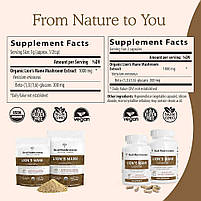 Real Mushrooms Lion's Mane/Ожина гребінчаста для когнітивного здоров'я 120 капс BX324, фото 3