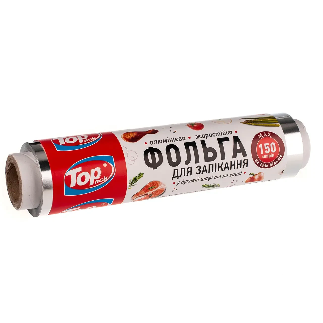 Фольга для запікання міцна 150м/29см Top Pack 1350 грам (18 мкм)