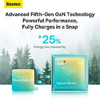 Мережевий зарядний пристрій Baseus GaN5 Fast Charger 1C 20W, white, фото 7