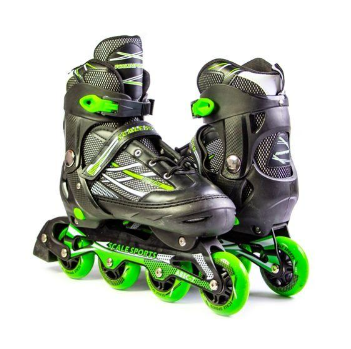 Високоміцні ролики Scale Sports "ADULT SKATES XL LF 935" з регульованим розміром 41-44 (GREEN)