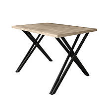 Стіл обідній з металу і ДСП Бруно 750/800/1200 Метал-Дизайн Чорний оксамит