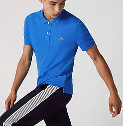 Синя літня футболка Lacoste поло M  25-LG-001
