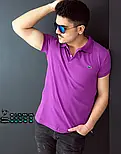 Футболка поло Lacoste фиолетового цвета S M 55-LG-001, фото 2