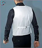 Жилетка кольору айвері у велику клітинку S L XXL 02-J1-043, фото 3