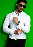 Біла сорочка класична приталена M L XL 3XL 01-27-401, фото 6