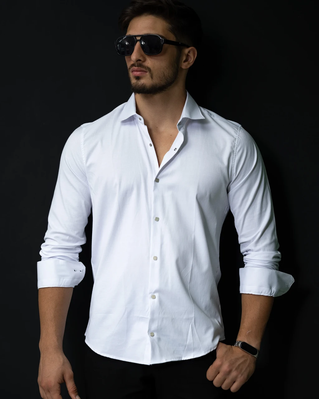 Святкова чоловіча сорочка M L XL XXL 01-08-401, фото 1