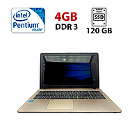 Ноутбук Asus R540S / 15.6 (1366x768) TN / Intel Pentium N3710 (4 ядра по 2.56 — 1.6 GHz) / 4 GB DDR3 / 120 GB