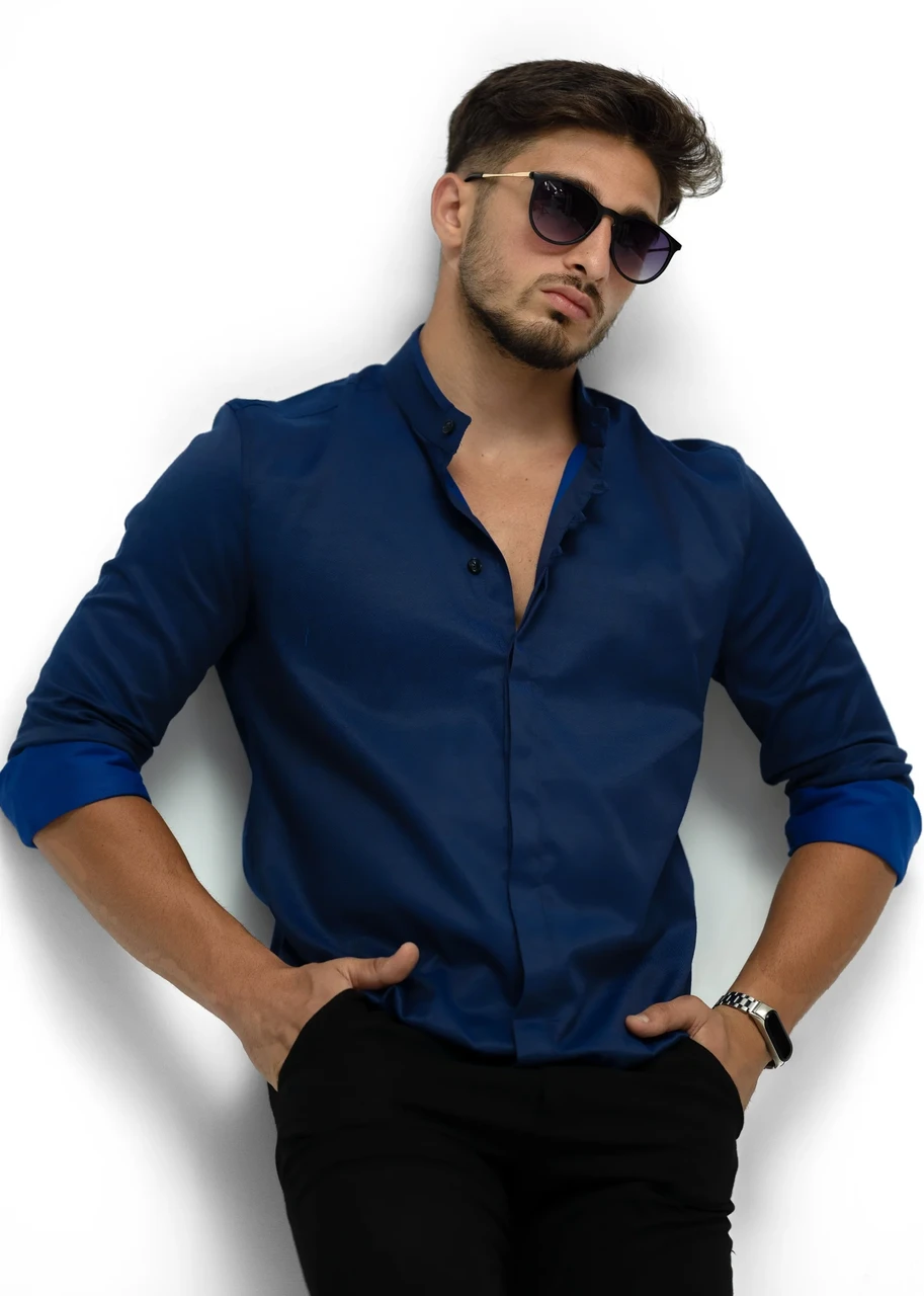 Сорочка чоловіча модна Rubaska M L XL XXL 3XL 40-91-502, фото 1