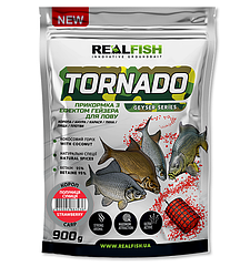 Підгодовування RealFish Tornado короп полуниці-суниці 900 г