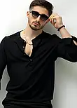 Сорочка чорна чоловіча молодіжна M L XL XXL 80-215-707, фото 4