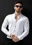 Сорочка чоловіча зі стійкою біла XXL 3XL 01-33-401, фото 5