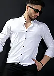 Сорочка чоловіча зі стійкою біла XXL 3XL 01-33-401, фото 6