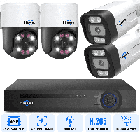 Комплект видеонаблюдения уличный Hiseeu 2+2 IP камеры 8Мп POE
