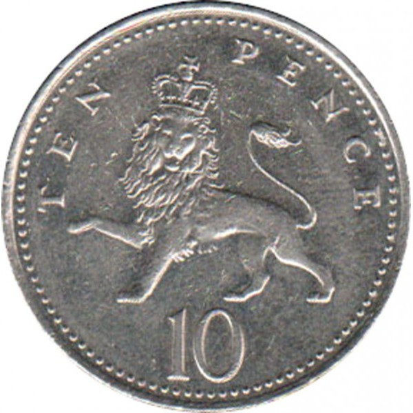 Монета Великобританії 10 пенсів 2000-2009 рр., фото 1