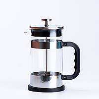 QWE Заварник для чая и кофе стеклянный френч-пресс 1 л