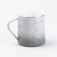 QWE Чашка керамическая 400 мл для чая или кофе Серая