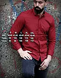 Стретчева сорочка матового бордового кольору L XL 60-66-411, фото 4