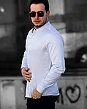 Сорочка в дрібні точки на потайних гудзиках M L XL XXL 01-51-811, фото 4
