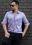 Модна сорочка чоловіча з кишенею M L XXL 3XL 22-73-601, фото 4