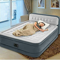 Надувне двоспальне ліжко Intex 64448, 152x203x46 (152х236х86 см), вбудований електронасос PRO_87