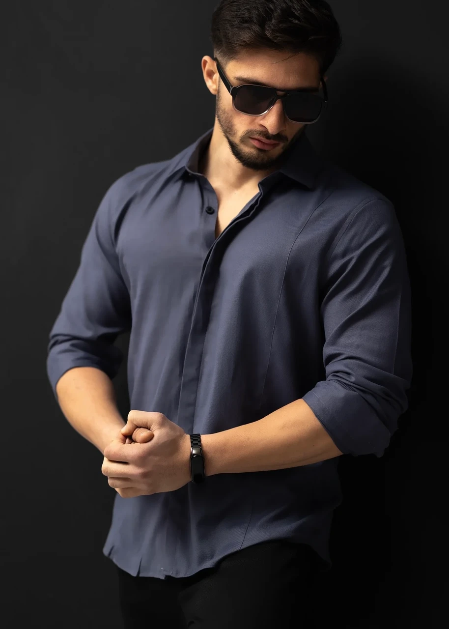 Сорочка чоловіча модна Rubaska M L XL 3XL 50-07-601, фото 1