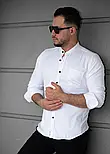 Модна біла сорочка чоловіча з кишенею L XL XXL 3XL 01-72-502, фото 2