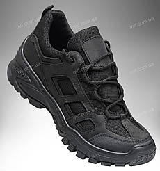 Шкіряні тактичні кросівки на літо / літнє військове взуття з натуральної шкіри FEAR (black)