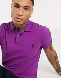 Брендова футболка POLO кольору фуксія  S M L XXL 55-LG-002