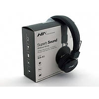 Бездротові Bluetooth Навушники з MP3 плеєром NIA-X3 Радіоблютуз Чорні PRO_385