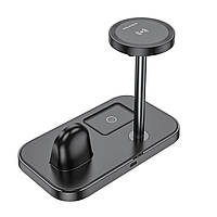 Бездротовий зарядний пристрій BOROFONE BQ29 Feliz 3-in-1 wireless fast charger Black