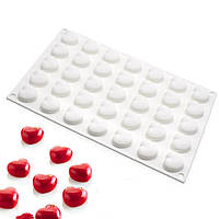 Форма силіконова для євродесертів Сердечка мікро з 35 шт.