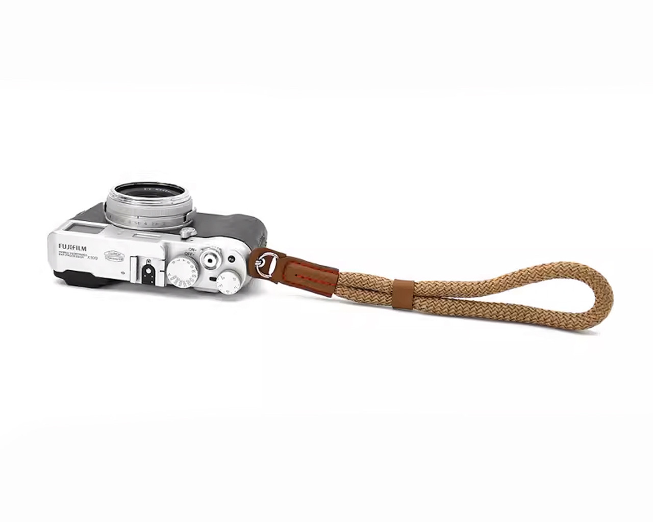 Тканинний ремінець шнурок для фотоапарата на руку CAMERA STRAP текстильний бежевий для фотокамери, фото 1