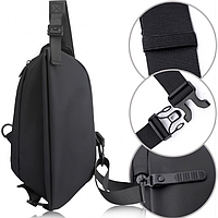 Мужская сумка через плачо нагрудная Baellery cross body bag сумка JXA1808 37*18 см Чёрная PRO_320