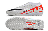 Сороконожки Nike Zoom Mercurial Vapor XV Air Max Plus TF белые Многошиповки найк зум вапор эир белого цвета