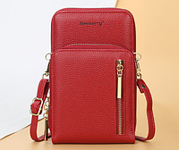 Красная женская мини сумочка клатч Baellery на плечо для кошелек маленькая сумка Advert Червона Жіноча міні