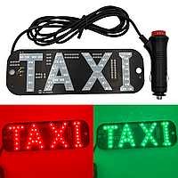 Табличка-шашка TAXI на лобове скло світлодіодна на присосках LED шашка ...