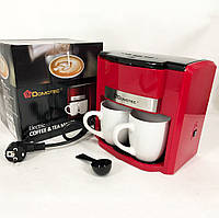 RYI Капельная кофеварка Domotec MS 0705 с двумя фарфоровыми чашками в комплекте
