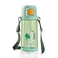Бутылка для воды спортивная , бутылочка для спорта CASNO 690 мл KXN-1219 Зеленая (Зебра) с соломинкой TRITAN
