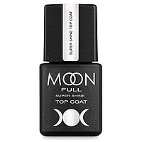 Топ для гель лака без липкого слоя Moon Full Super Shine Top Coat, 8 мл