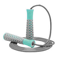 Скакалка спортивная PowerPlay 4206 Jump Rope PRO+ Серо-мятная (2,75m.) r_240