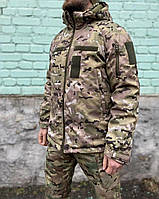 Для военного куртка военная тактическая курточка утепленная SoftShell Мультикам на флисе Advert Для