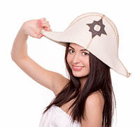 Банная шапка Luxyart "Наполеон", натуральный войлок, белый (LA-068) sm