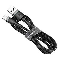 Кабель Baseus Cafule Cable USB For Lightning 2.4A 0.5m Gray+Black