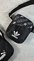 Барстека Adidas, Мужская сумка через плечо, Текстильная барсетка на два отделения, Брендовая сумка