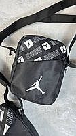 Барстека Jordan, Мужская сумка через плечо, Текстильная барсетка на два отделения, Брендовая сумка