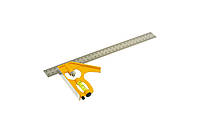 Угольник столяра комбинированный MASTERTOOL 300 мм с капсулой AL-SS