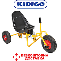 Детский веломобиль педальный картинг детская педальная машина для ребенка KIDIGO WOW нагрузка 60 кг