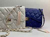 Женская сумка-клатч Chanel Белая сумка на цепочке эко-кожа Шанель